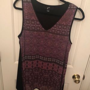Dressy long tank size large